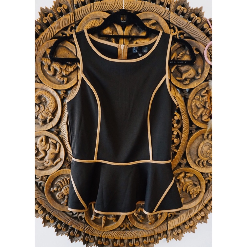 Black & Tan Peplum